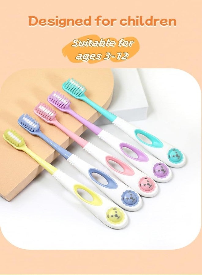 GOPIKRISHNA Kids Toothbrush Cute Tooth Brush, Pack of 5 Pcs, PBT Soft Bristles Toothbrush for 3-12 Years old Children, Manual Toothbrush for Kids - Multicolor - Image 2